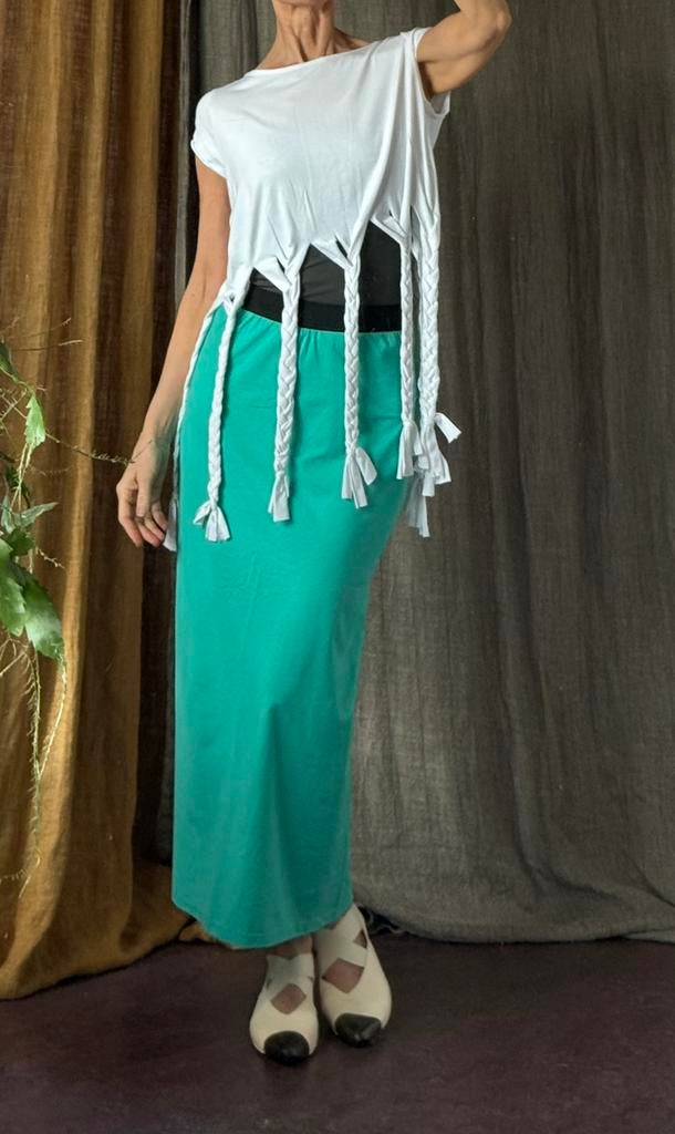 Toffe mooie pencil rok vib koutsikou 38 katoen supersale, Ophalen of Verzenden, Zo goed als nieuw, Maat 38/40 (M), Onder de knie