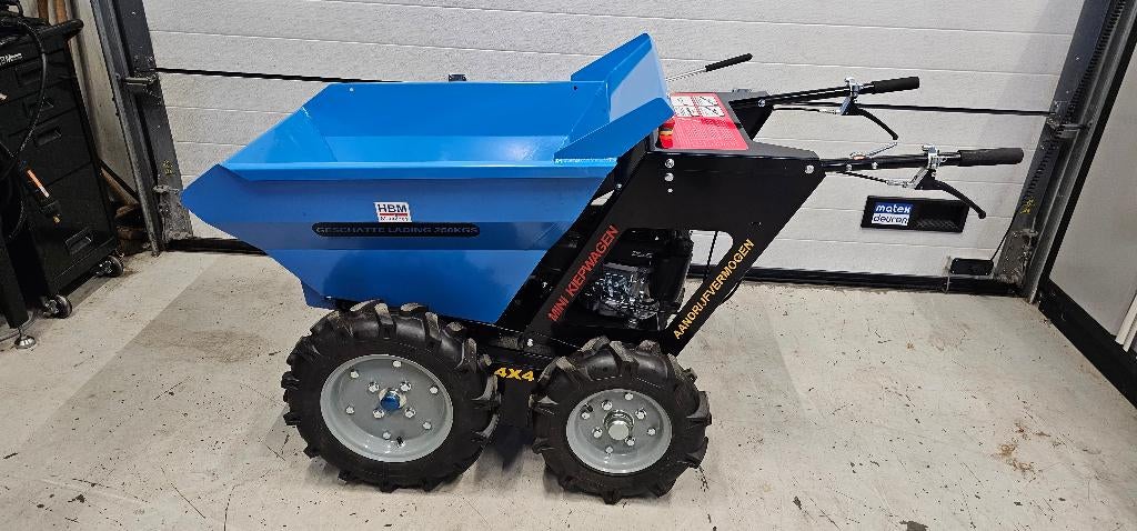 HBM Mini Dumper - Minidumper met Kiepbak 5.5PK - 250KG - 4X4, Ophalen of Verzenden, Zo goed als nieuw, Overige soorten