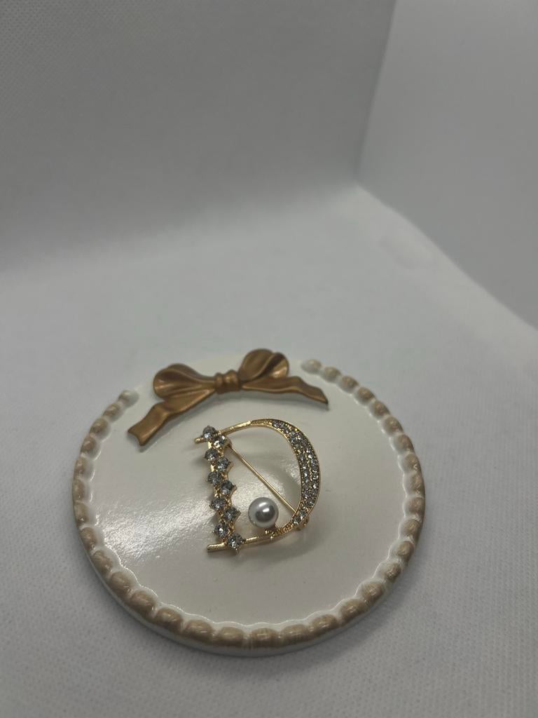Elegante Broche, Overige materialen, Met kristal, Minder dan 4 cm, Nieuw