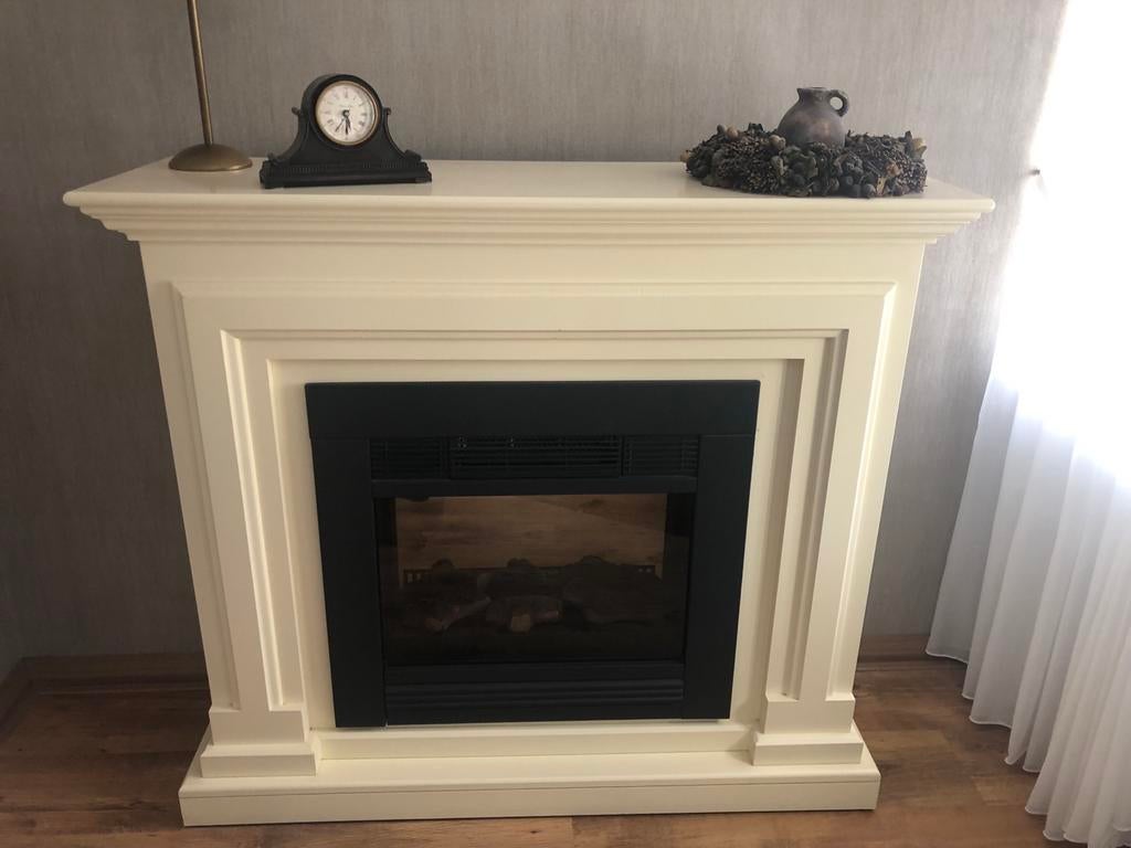 MDF Schouw met elektrische kachel, Huis en Inrichting, Kachels, Ophalen, Gebruikt, Overige soorten, Elektrisch