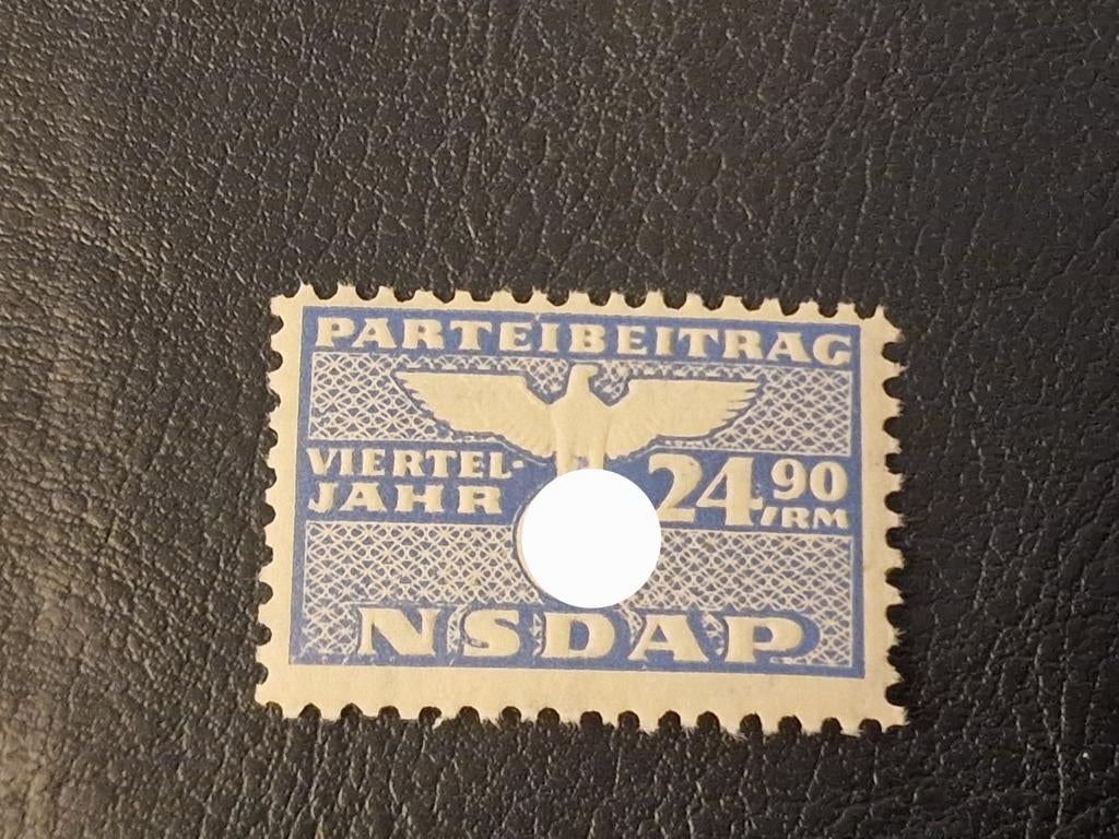 NSDAP contributiezegel Duitsland, Verzamelen, Militaria | Tweede Wereldoorlog, Ophalen of Verzenden, Duitsland, Embleem of Badge