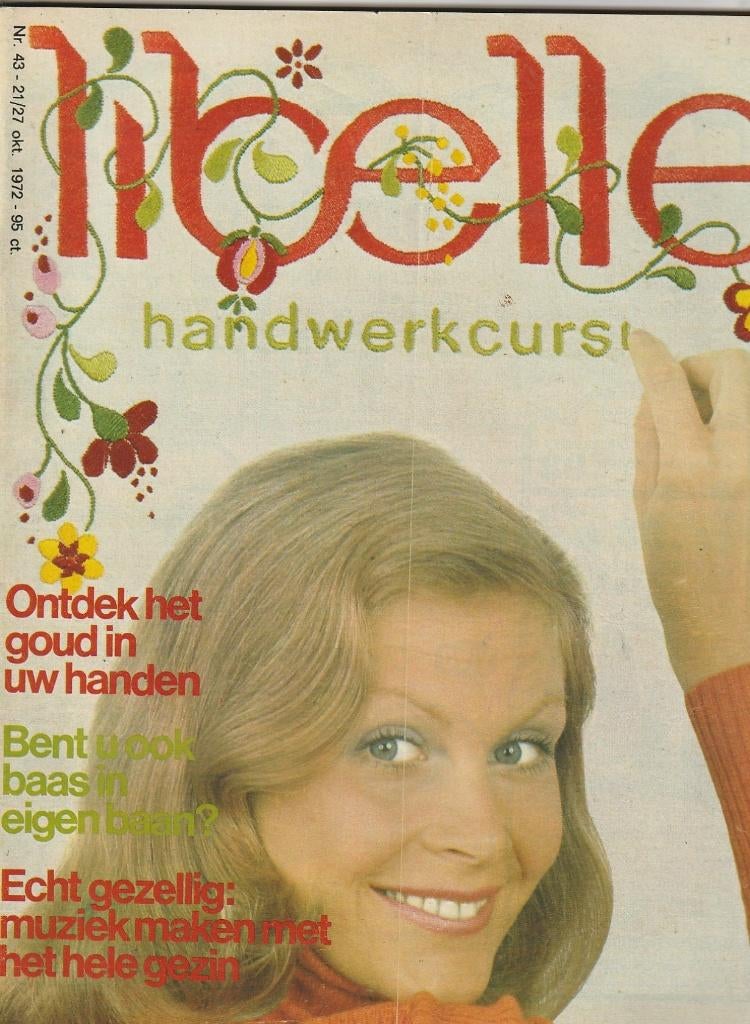 Vintage tijdschrift Libelle 1972 n.43 muziek maken & mode, Verzenden, 1960 tot 1980, Nederland, Tijdschrift