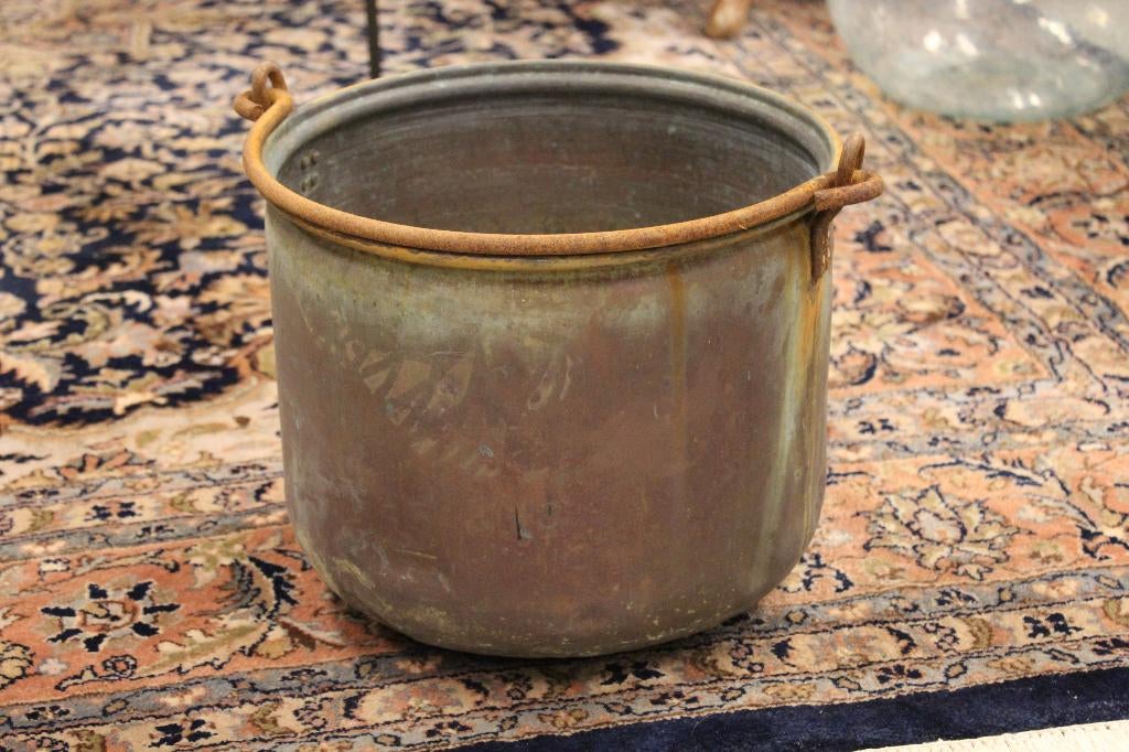 Brocante - Ronde koperen bak!, Ophalen of Verzenden, Gebruikt, Metaal, Brocante