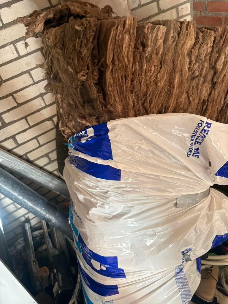 2 pakken isolatie, 12 cm of meer, Ophalen of Verzenden, Zo goed als nieuw, 15 m² of meer