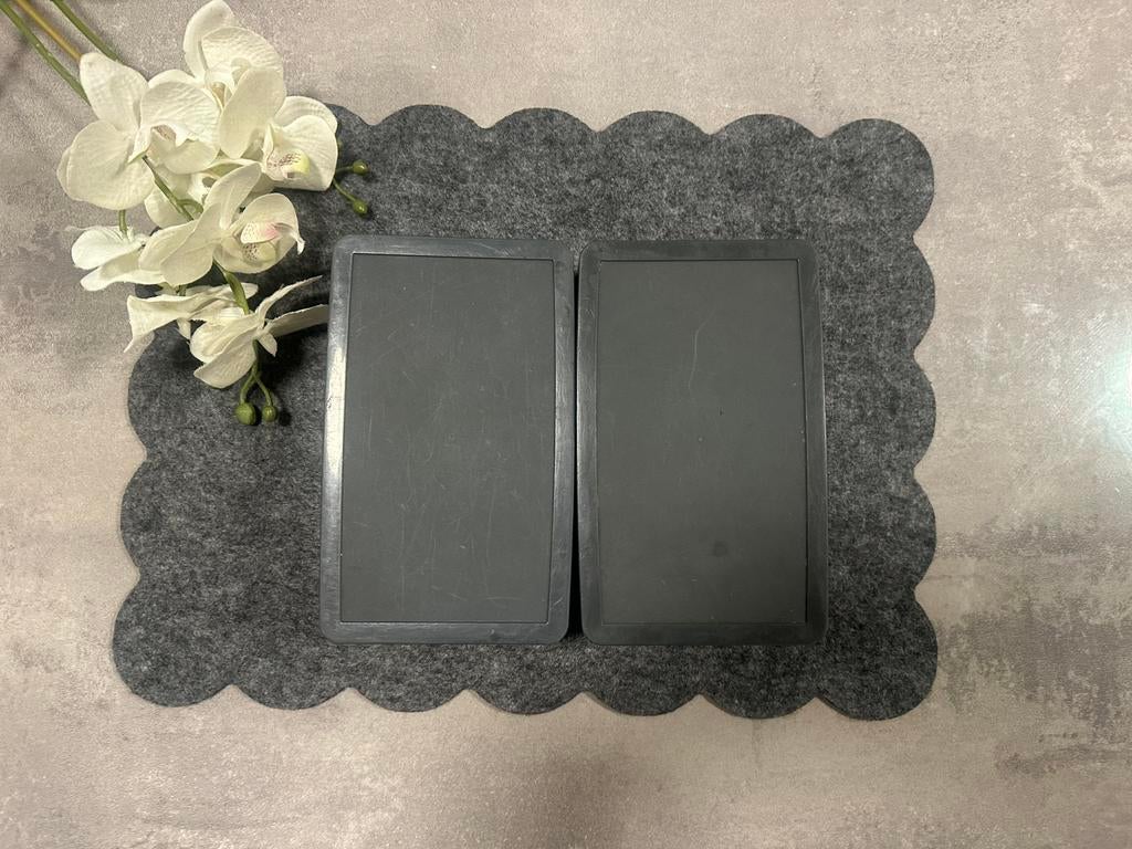 Set van 2 grijze in hoogte verstelbare broodtrommels, Hema, Ophalen of Verzenden, Gebruikt