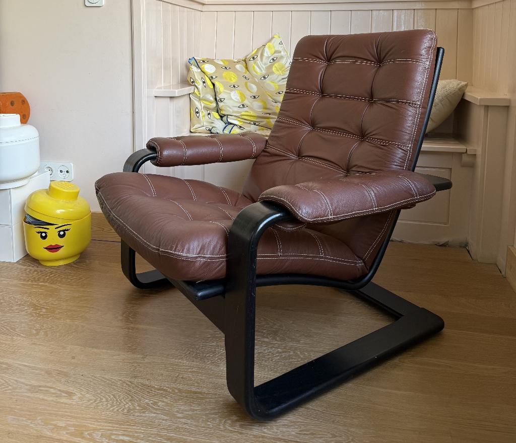 Sven Ellekaer Coja fauteuil, vintage, mid-century 60s design, Ophalen, Gebruikt, 75 tot 100 cm, 75 tot 100 cm
