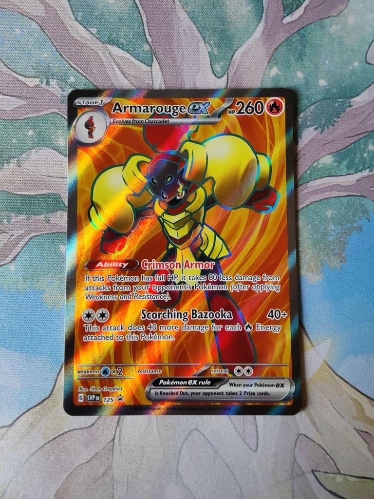 Pokemon black star promo armarouge ex full art svp125, Ophalen of Verzenden, Nieuw, Losse kaart, Foil