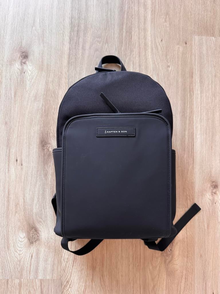 Kapten & Son Rugzak Aalborg zwart, Overige merken, 25 tot 40 cm, Ophalen of Verzenden, Zo goed als nieuw