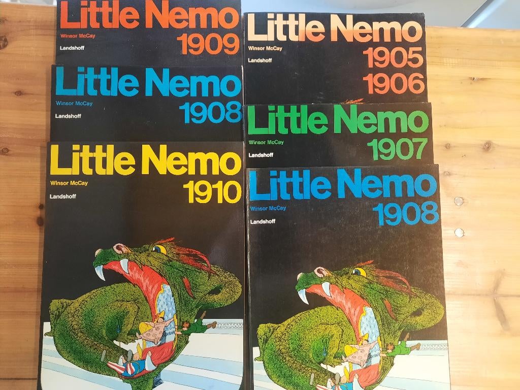 Little Nemo Winsor McCay – 6 luxe uitgaven, 1 dubbel, Gelezen, Ophalen of Verzenden, Winsor McCay, Meerdere stripboeken