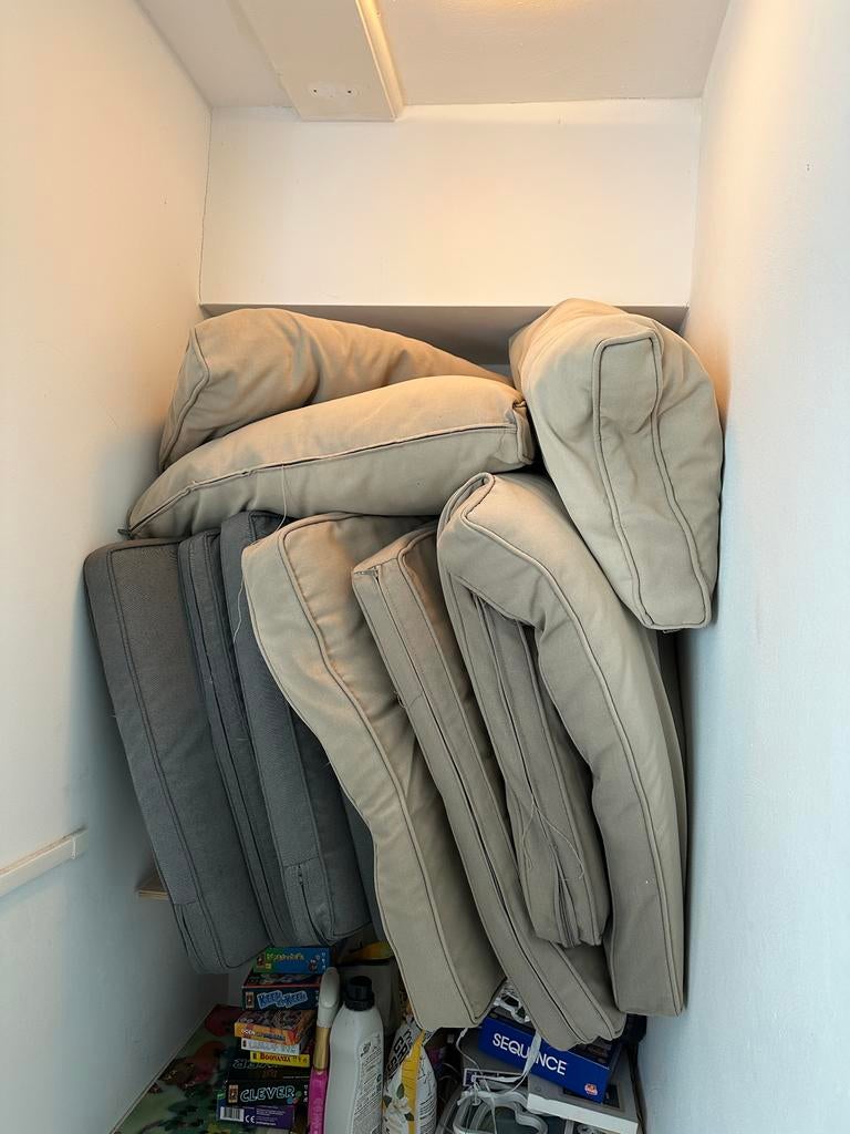 Kussens Loungeset, Tuinkussens, Loungekussens, Tuinbank, Ophalen, Gebruikt