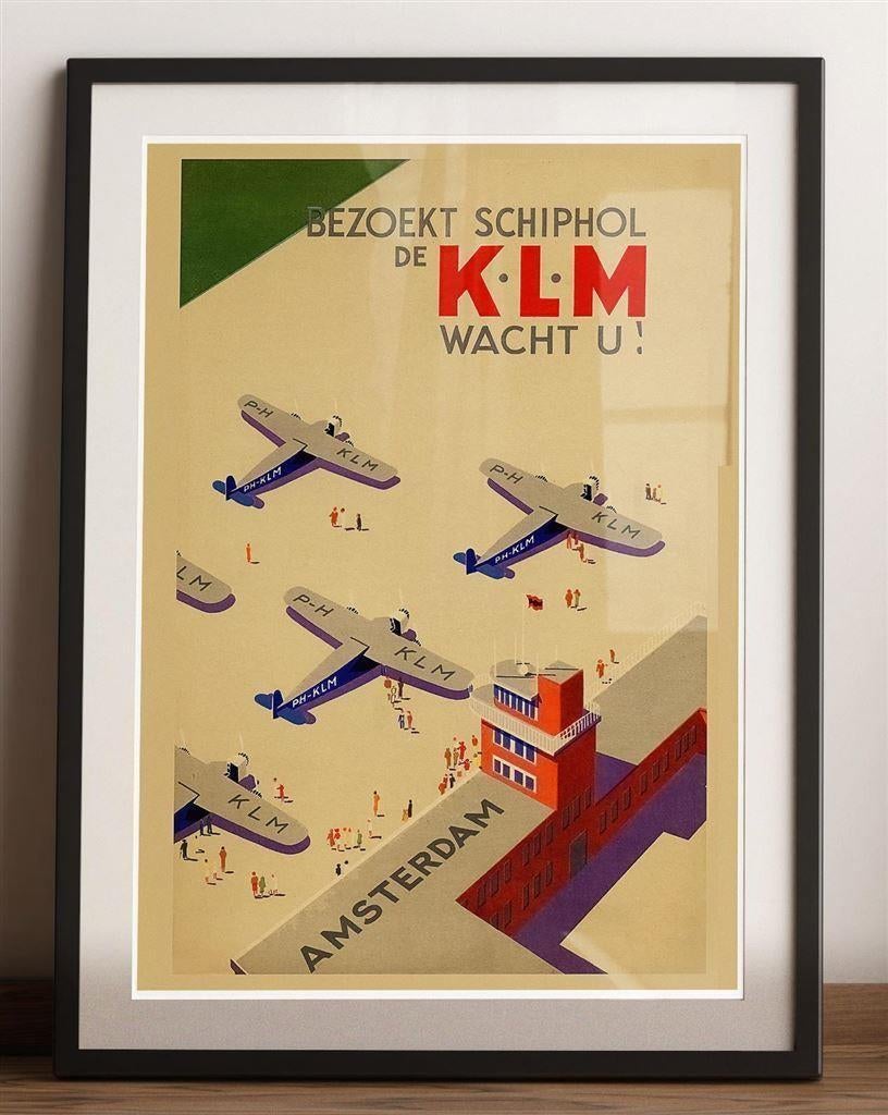 Gelimiteerde KLM Wacht op u Schiphol Affiche Poster, Ophalen of Verzenden, Nieuw, Schaalmodel