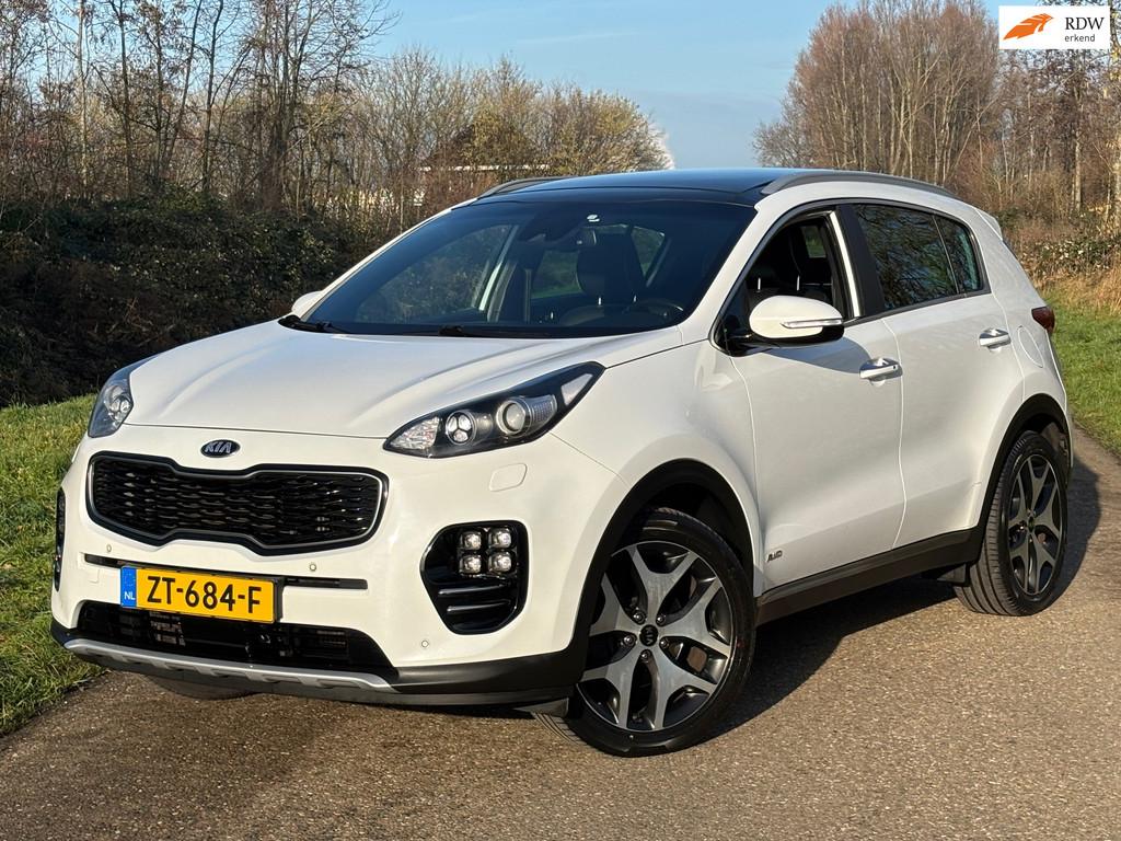 Kia Sportage 1.6 T-GDI 4WD GT-Line PlusLine/Pano/Camera/Lede, Gebruikt, 4 cilinders, Wit, Leder
