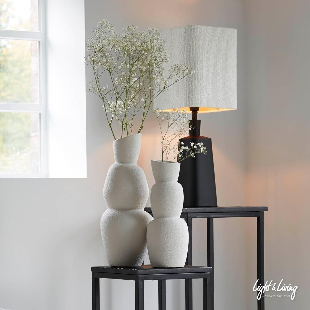 Light & Living Lampenkap Bolero Vierkant Wit M, Huis en Inrichting, Lampen | Lampenkappen, 25 tot 50 cm, Wit, Vierkant, Nieuw