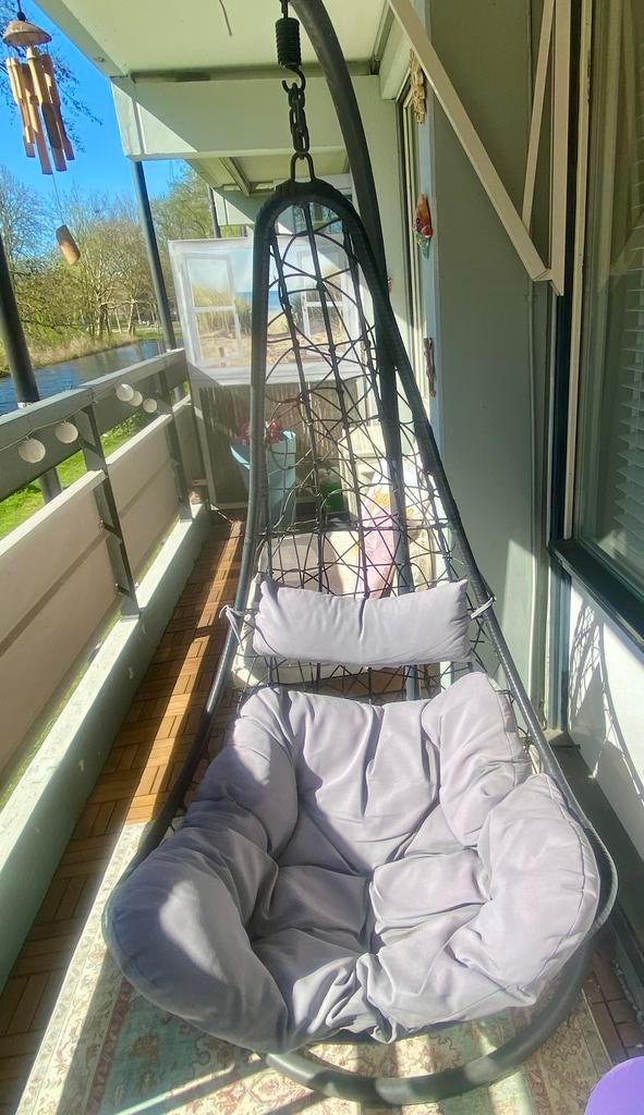 Mooie schommel/hangstoel, Ophalen, Gebruikt, Met standaard, Eenpersoons