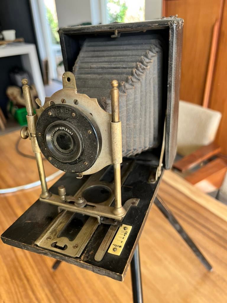 Toffe antieke camera balgcamera middenformaat, Ophalen of Verzenden, Gebruikt, Compact, Overige Merken