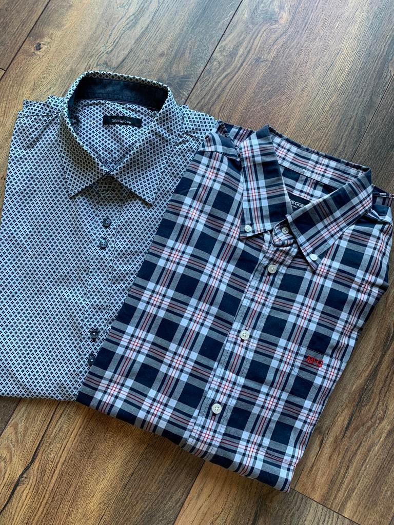 2 heren overhemden XXL Matinique McGregor, Ophalen of Verzenden, Zo goed als nieuw, Blauw, Overige halswijdtes