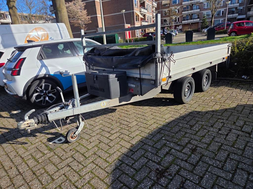 Tendemasser aanhangwagen plateauwagen 2000kg 3.00m 1,70m, Ophalen, Gebruikt, Jobo-models, Mezendaal