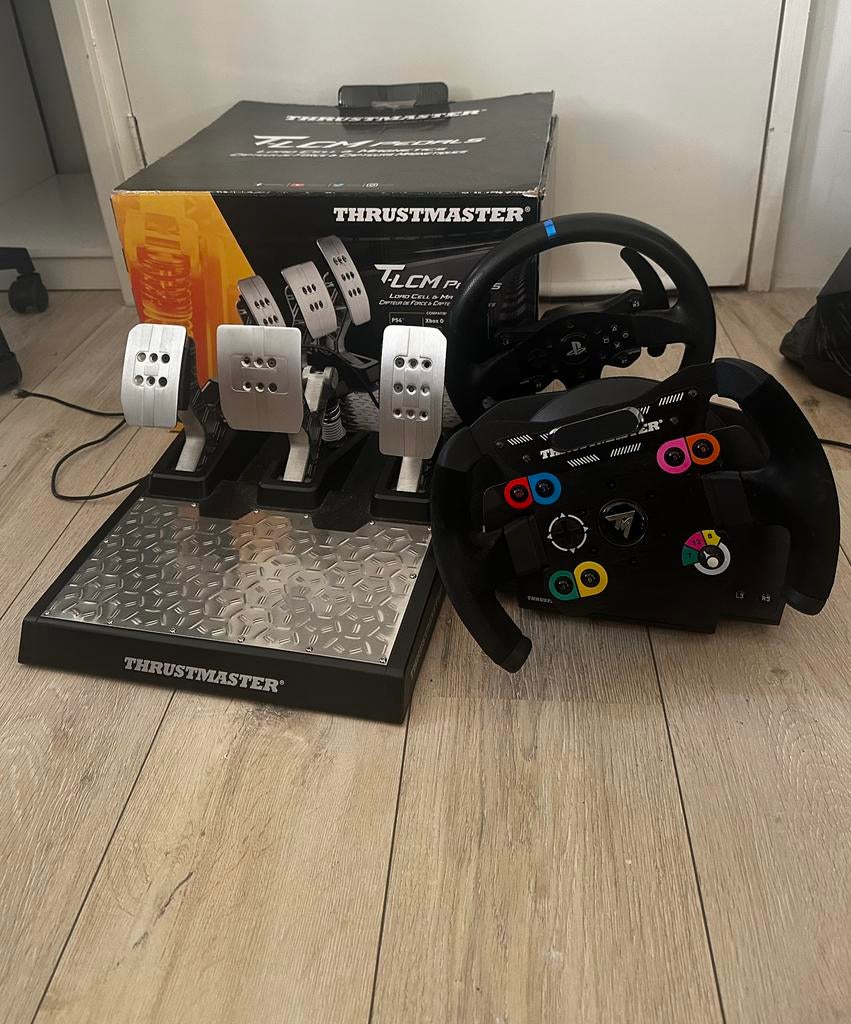 T300RS + T-LCM loadcell pedalen, Computers en Software, Joysticks, Zo goed als nieuw, Ophalen of Verzenden