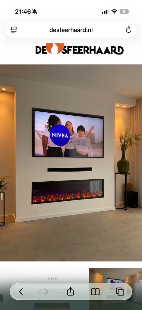 Montréal elektrische haard 128, 152, 183cm - Nieuw in doos, Ophalen of Verzenden, Nieuw, Inbouwhaard, Elektrische haard