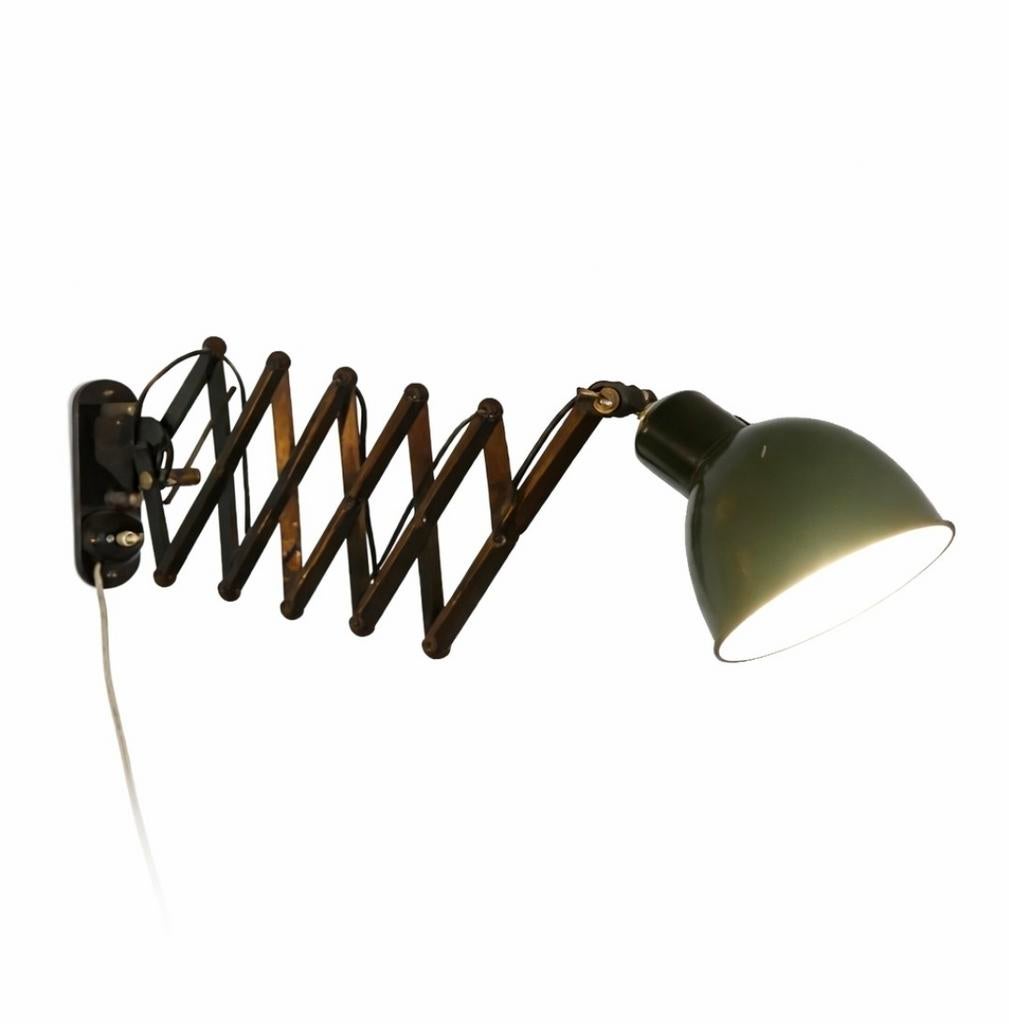LOVE IT🥰Vintage retro Bauhaus schaarlamp emaille, Ophalen of Verzenden
