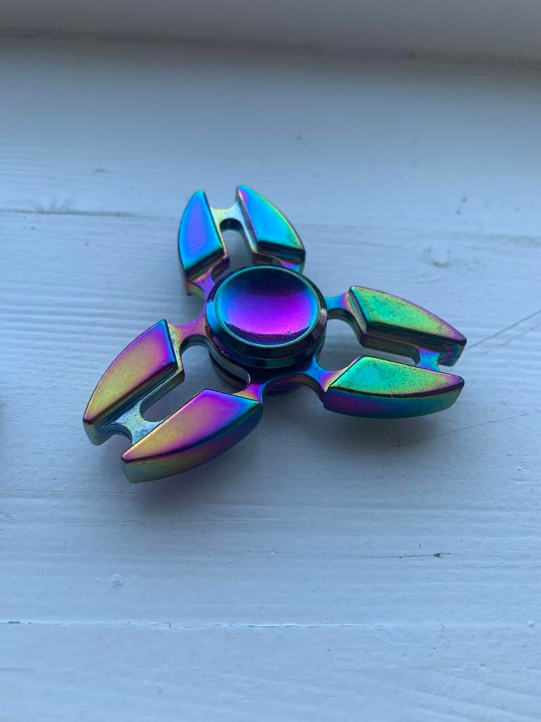 Set van 3 Fidget Spinners - Regenboog Kleuren, Ophalen of Verzenden, Zo goed als nieuw, Jongen of Meisje