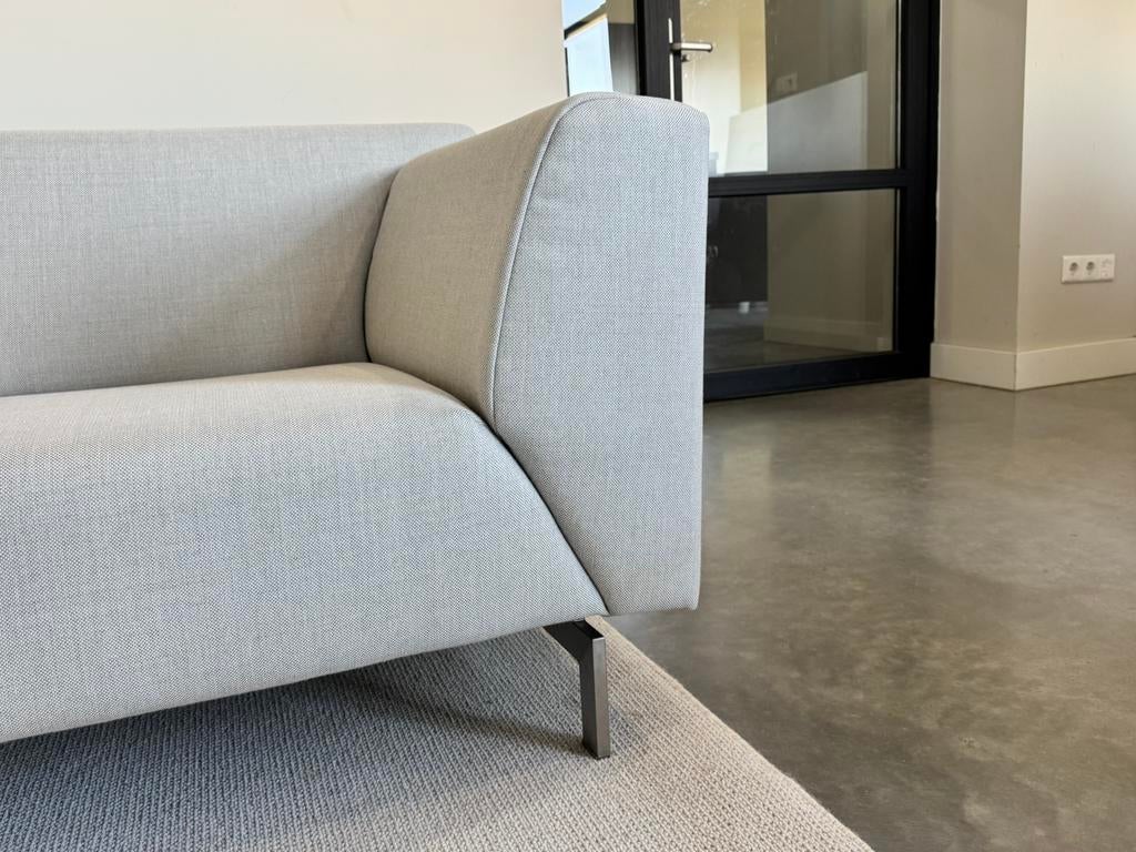 Rolf Benz Linea– 3-zits 217 cm | Neutraal Crème-Grijs |, Tweepersoons, 75 tot 100 cm, Zo goed als nieuw, Rechte bank