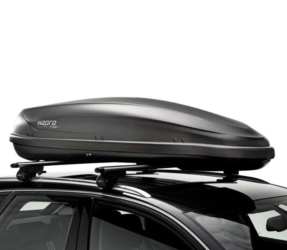 Te huur:  Hapro traxer 6.2 dakkoffer 320ltr (zwart), Ophalen of Verzenden, Zo goed als nieuw