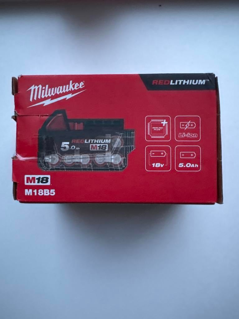 Milwaukee M18 B5 Accu 18V 5.0Ah REDLITHIUM, Ophalen of Verzenden, Nieuw