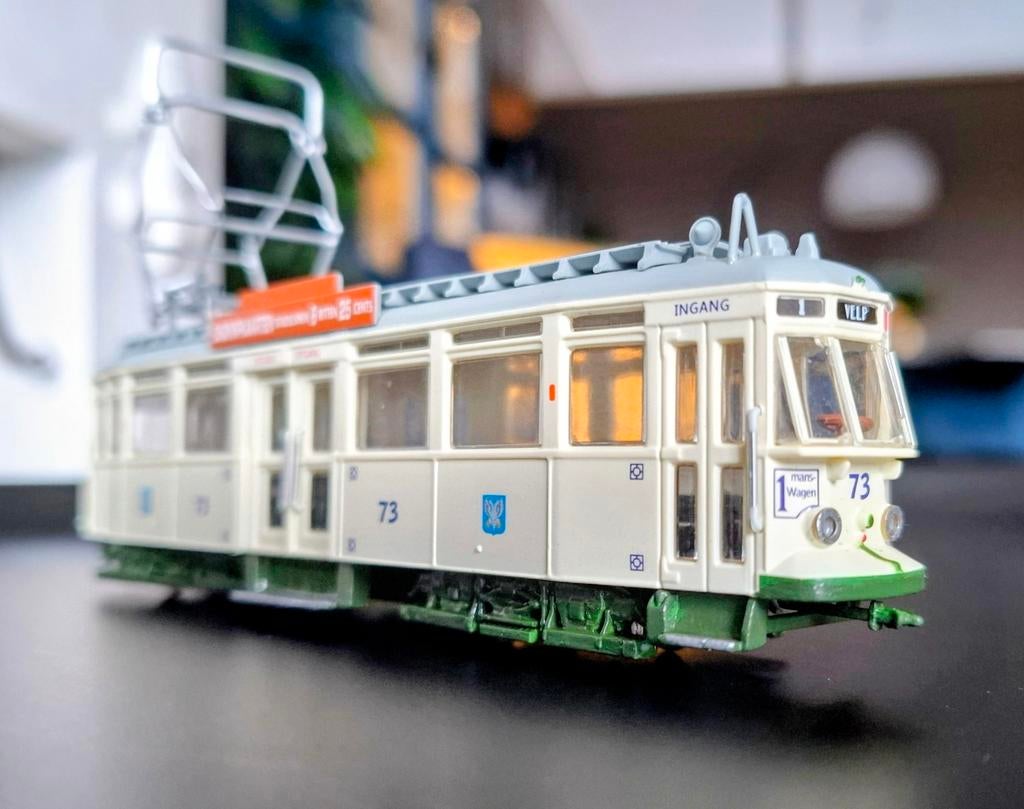 Tram model H0 GETA Arnhem met aandrijving (H0e), Ophalen of Verzenden, Gelijkstroom, Locomotief, Overige merken