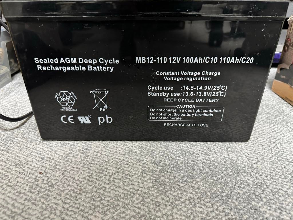 Plug & play thuisbatterij zelfbouw 12V 100Ah, Ophalen of Verzenden, Gebruikt, Universele onderdelen