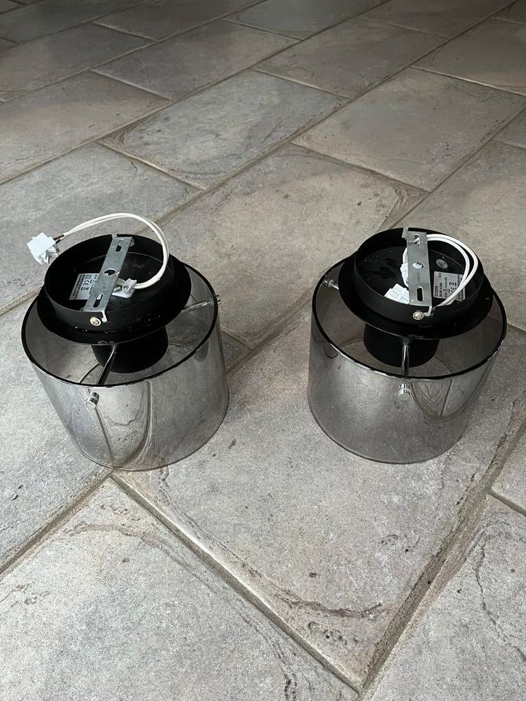 2 nette glazen lampen, Minder dan 50 cm, Ophalen, Netjes, Glas