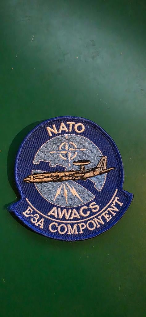 Nato AWACS E-3A patch, Verzamelen, Ophalen of Verzenden, Luchtmacht, Overige gebieden, Embleem of Badge