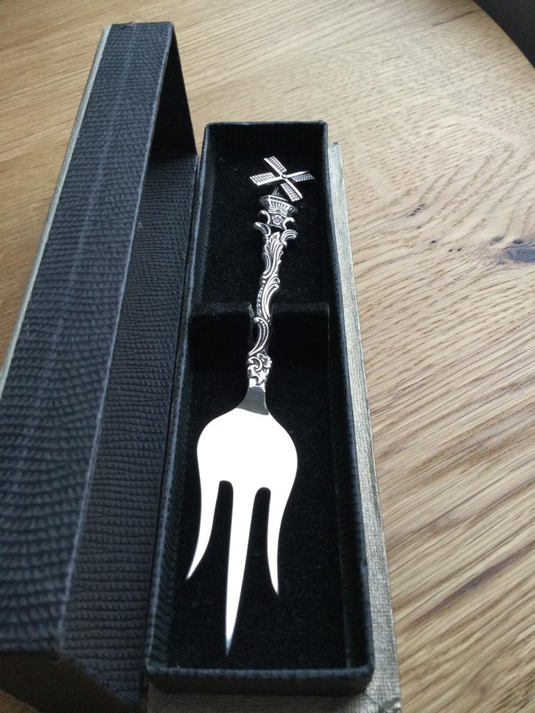 Cake vork in de oude originele verpakking, Antiek en Kunst, Ophalen of Verzenden