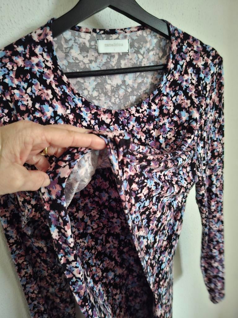 Voedingsjurk, borstvoedingjurk,MamaLicious L als nieuw., MamaLicious, Blauw, Jurk, Maat 42/44 (L)