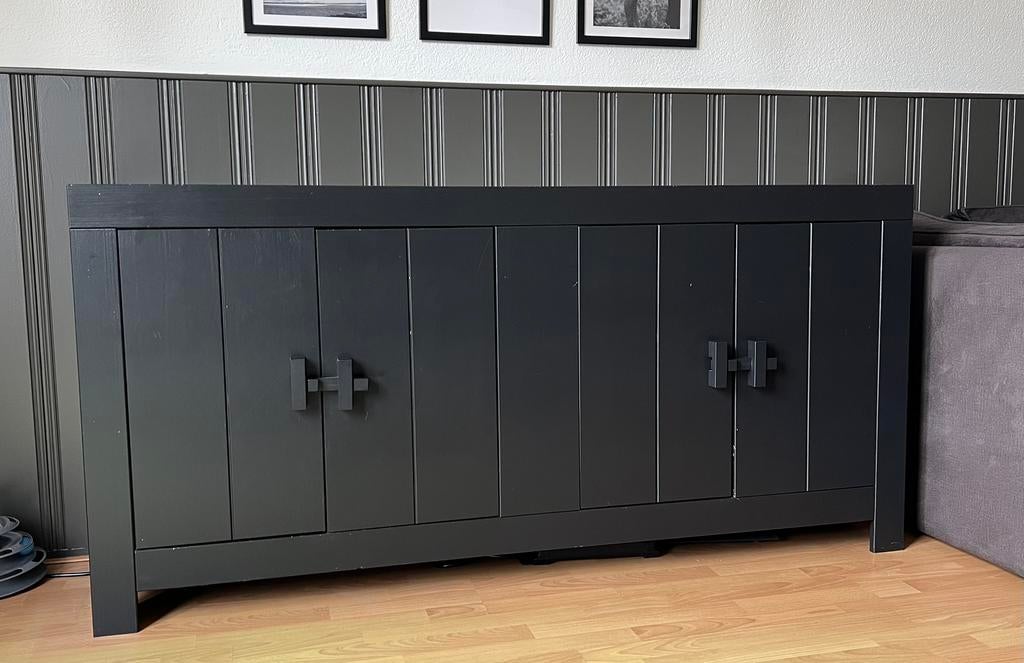 Dressoir zwart Leen Bakker, Ophalen, Gebruikt, 25 tot 50 cm, 150 tot 200 cm