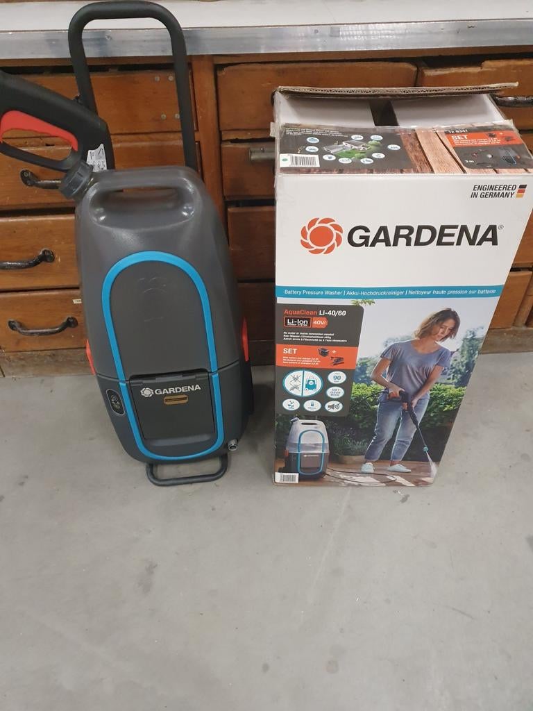 Gardena Accu Hogedrukreiniger AquaClean Li-40/60, Accu, Gardena Manufacturing GmbH, Ophalen of Verzenden, Zo goed als nieuw
