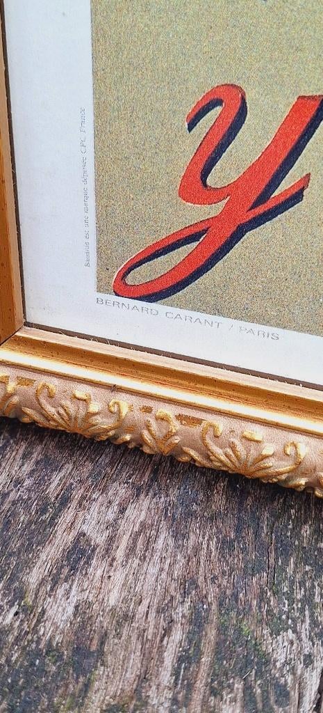 Authentiek reclame karton, herdrukt door Banania 80'r jaren., Ophalen, Reclamebord, Gebruikt, .