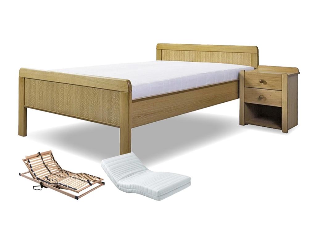 Seniorenbed compleet - 90x200 - Eiken, Niet ingevuld, Niet ingevuld, Niet ingevuld