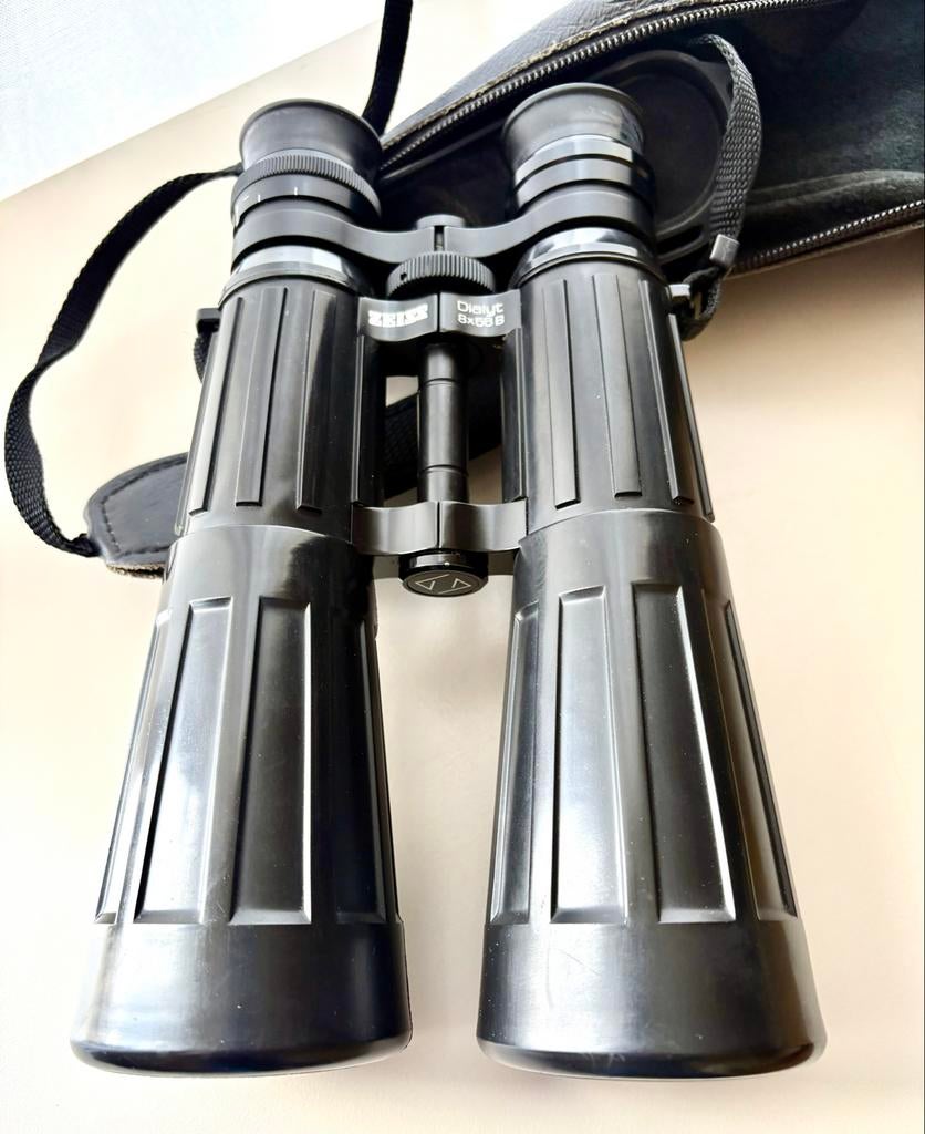Zeiss Dialyt 8x56 B verrekijker met hoes, Gebruikt, Dakkant (recht), Ophalen of Verzenden, 8 tot 12x