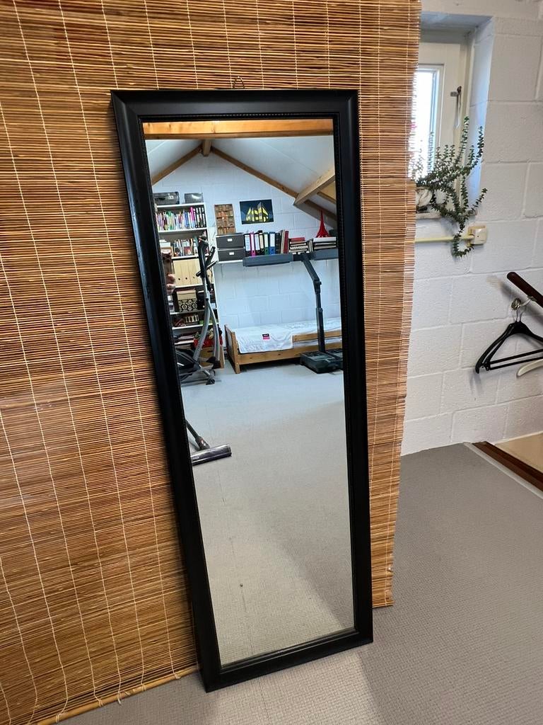 Spiegel met zwarte lijst., Ophalen, Minder dan 50 cm, 100 tot 150 cm, Zo goed als nieuw