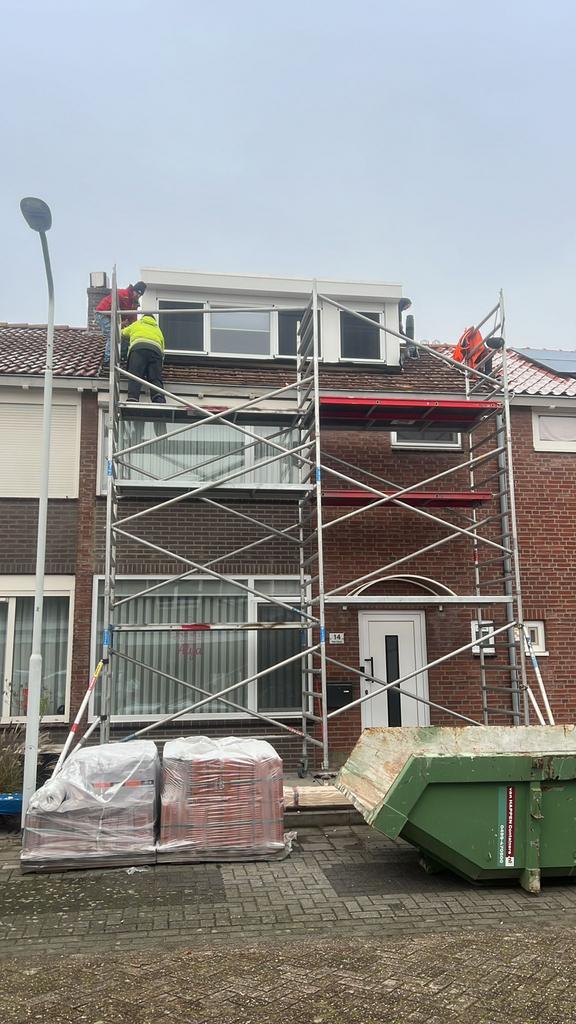 Steiger + Aanhanger + pannen lift Te Huur!, Doe-het-zelf en Verbouw, Ophalen of Verzenden, Rolsteiger of Kamersteiger, 5 meter of hoger