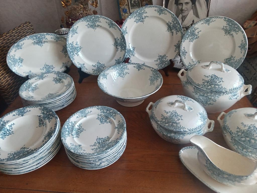 Prachtig antiek Frans eerstervies LONGWAY serie MARLY, Ophalen