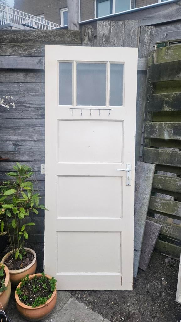 Jaren 30 paneeldeur binnendeur, Doe-het-zelf en Verbouw, Deuren en Horren, Ophalen, Gebruikt, Minder dan 80 cm, Binnendeur