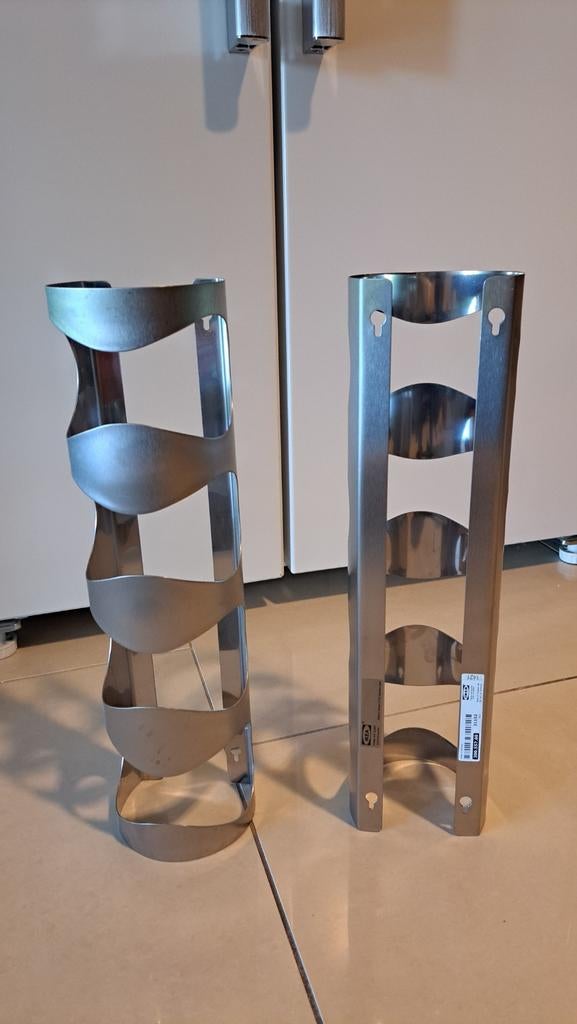 ikea flessenhouder roestvrij staal, Ophalen, Zo goed als nieuw, Metaal, Minder dan 50 cm