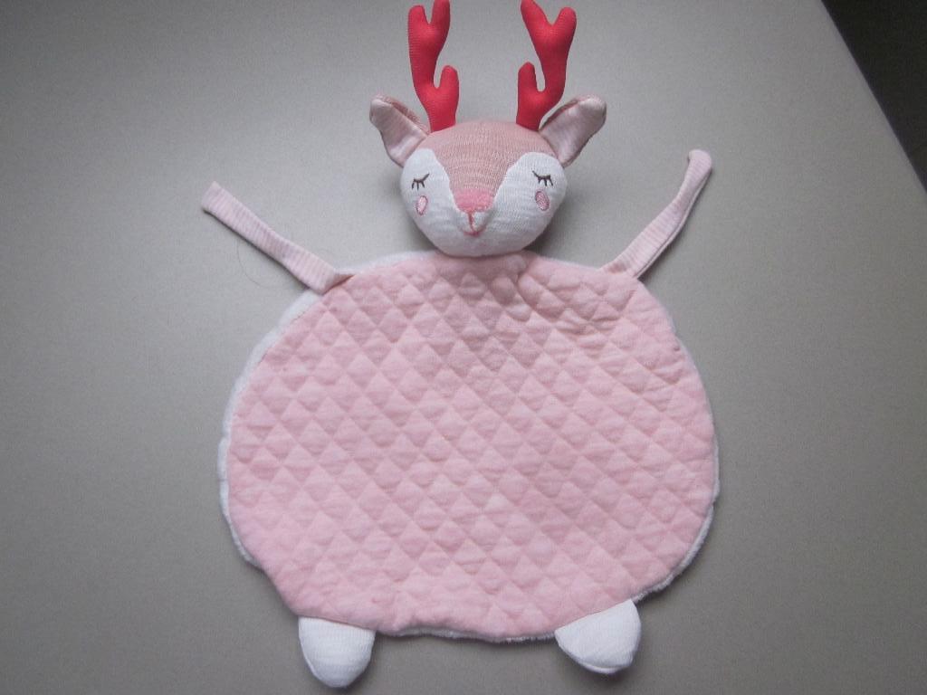 Jollein pluche knuffeldoek rendier hertje borg + jersey, Ophalen of Verzenden, Nieuw, Paard