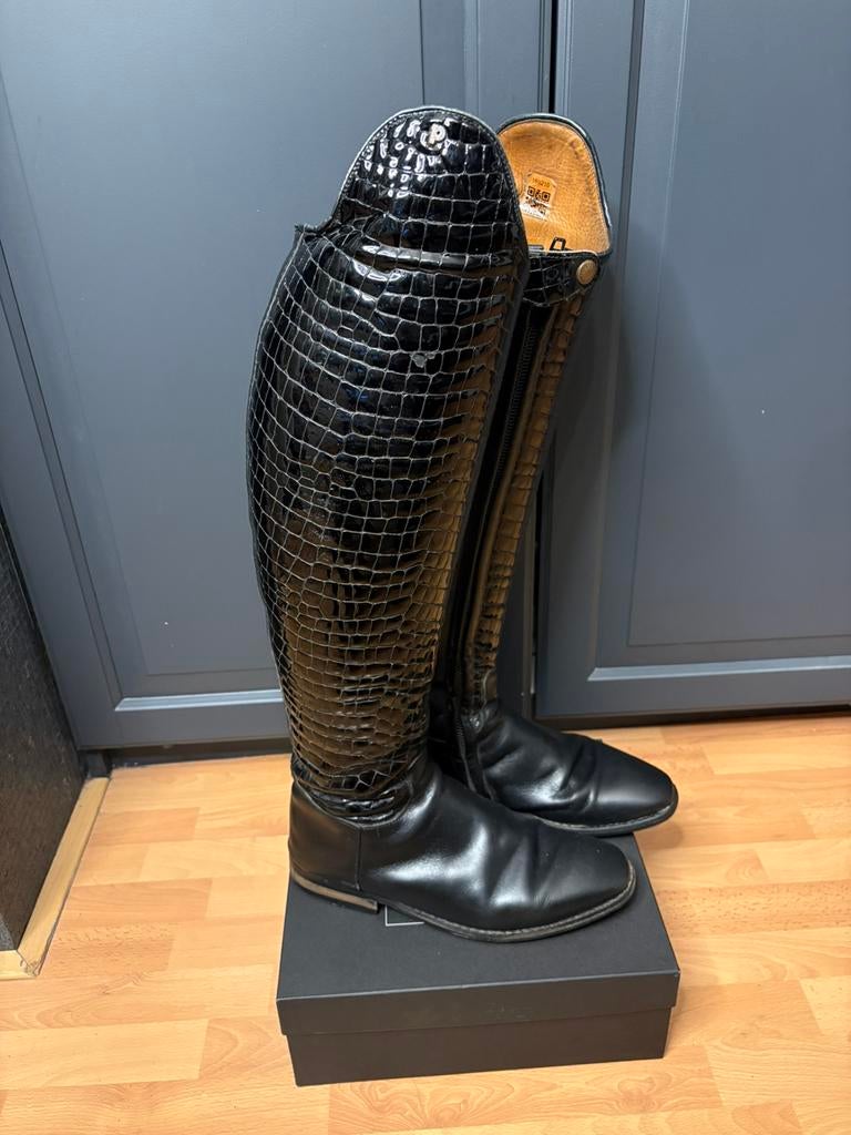 Petrie croco lak laarzen maat 40 (overige maten in fotos), Dieren en Toebehoren, Paardrijkleding, Gebruikt, Dressuur, Ophalen of Verzenden