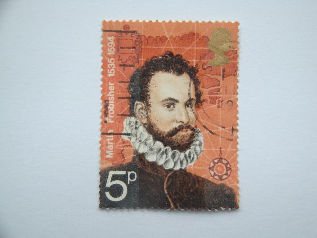 Engeland postzegel Sir Martin Frobscher 5 Pence 1972., Verzenden, Gestempeld