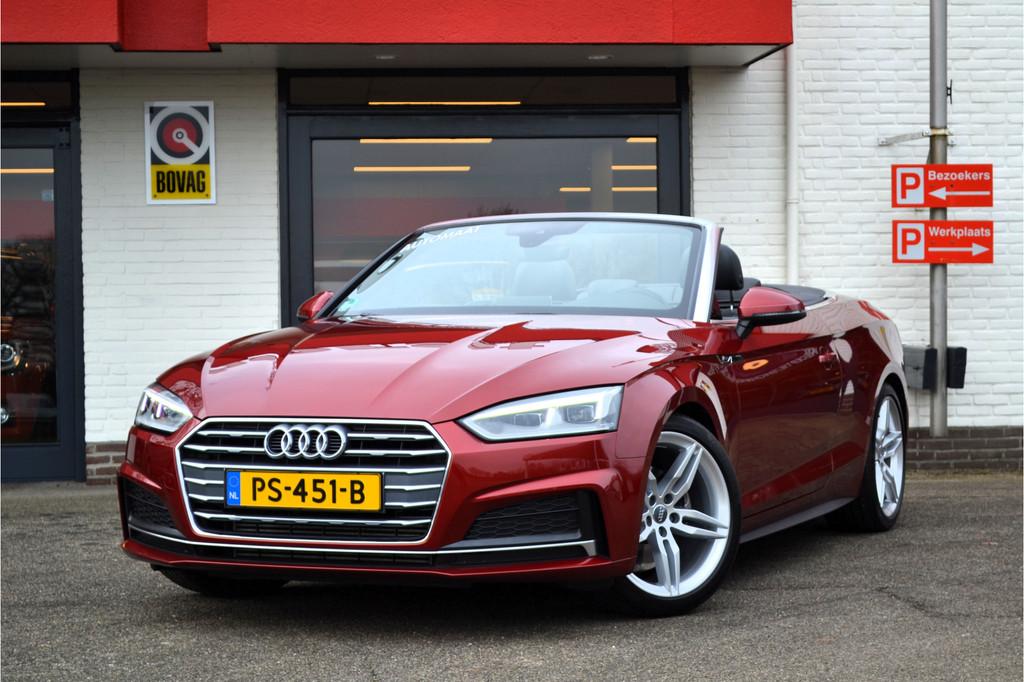 Audi A5 Cabriolet 2.0 TFSI Launch Edition, S-Line Automaat U, Auto's, Audi, Gebruikt, 4 stoelen, Bedrijf, 93 €/maand
