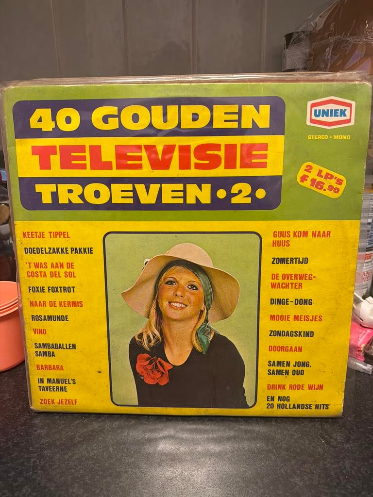 T5.  40 Gouden Televisie Troeven 2 - Dubbel LP, Cd's en Dvd's, Vinyl | Nederlandstalig, Gebruikt, Levenslied of Smartlap, 12 inch