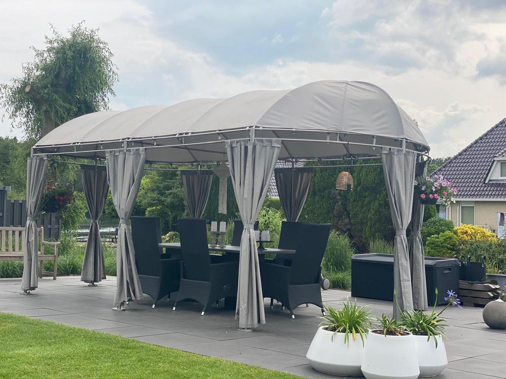 Stijlvol en uniek tuinpaviljoen 3 x 6 meter, Tuin en Terras, Partytenten, Zo goed als nieuw, Minder dan 5 meter, Ophalen